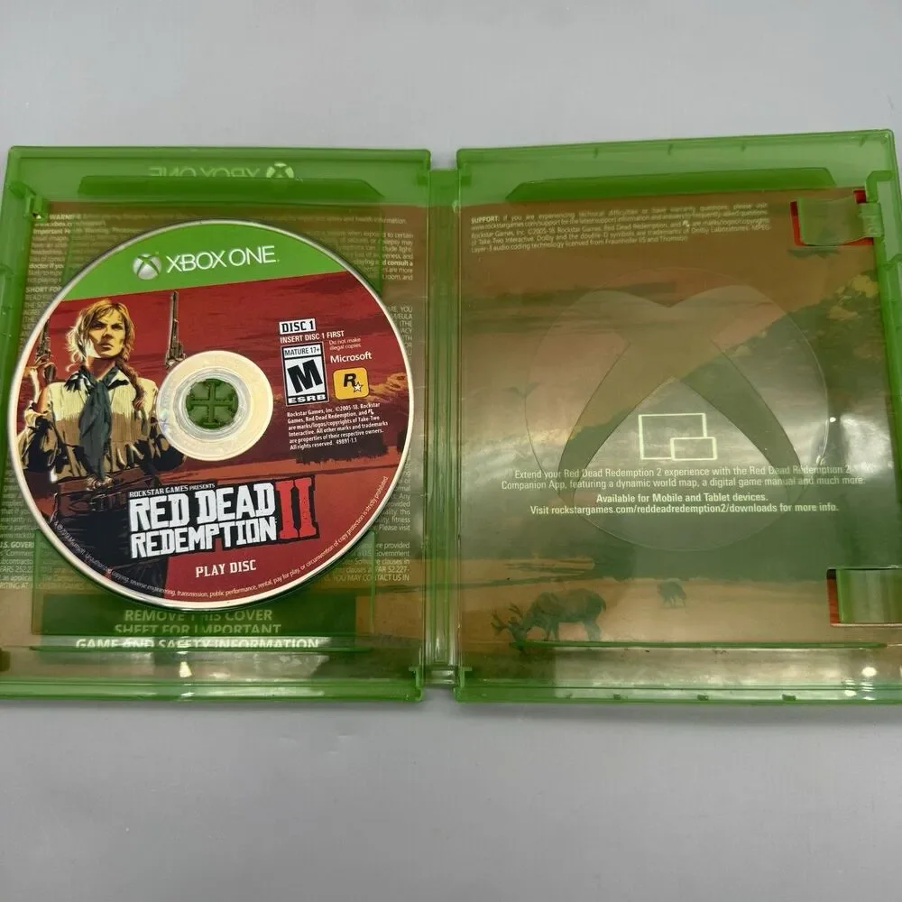 Red Dead Redemption 2 Xbox One CIB With Map 2 Discs Missing Manual
